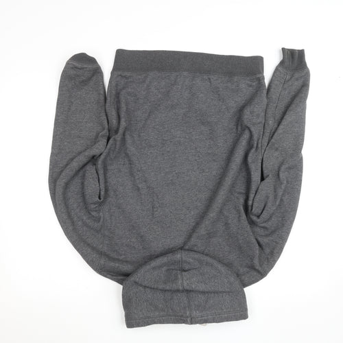 Jack Wills Men’s Grey Pullover Hoodie S Fleece Logo College Style