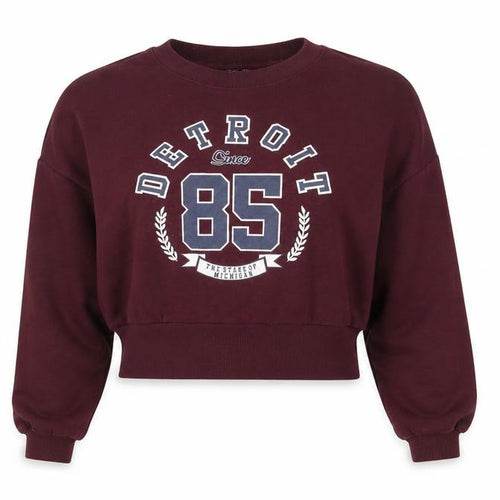 New Look 915 Teens Burgundy Detroit 85 Pullover Sweatshirt Size 14-15