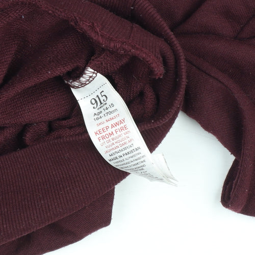 New Look 915 Teens Burgundy Detroit 85 Pullover Sweatshirt Size 14-15