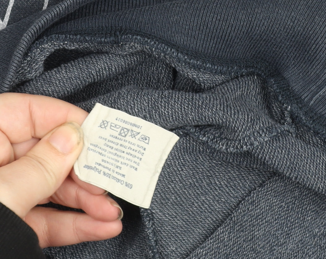 Jack Wills Womens Navy Blue Pullover Sweatshirt Size M Classic Crew Neck