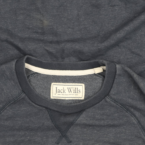 Jack Wills Womens Navy Blue Pullover Sweatshirt Size M Classic Crew Neck