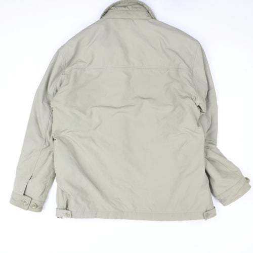 Aldon Men's Beige L Basic Polyester Full Zip Lined Jacket