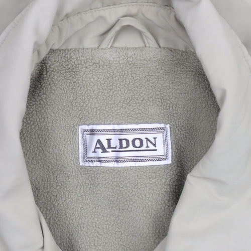 Aldon Men's Beige L Basic Polyester Full Zip Lined Jacket