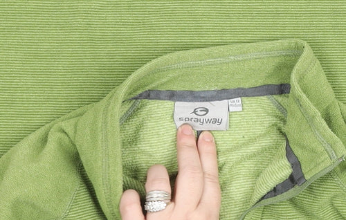 Sprayway Women Green Size 12 Fleece 1/2 Zip Lightweight Jacket