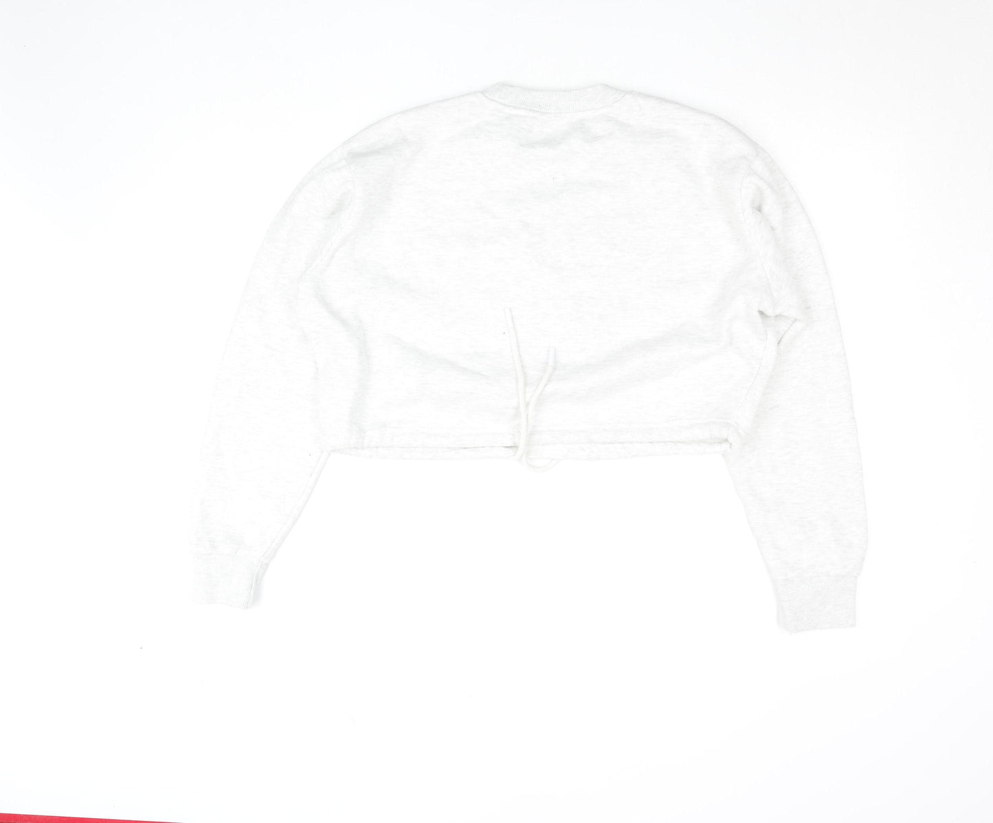 Pink Soda Sport Womens White Cropped Pullover Sweatshirt UK 10