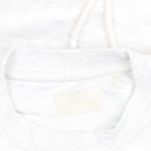 Pink Soda Sport Womens White Cropped Pullover Sweatshirt UK 10