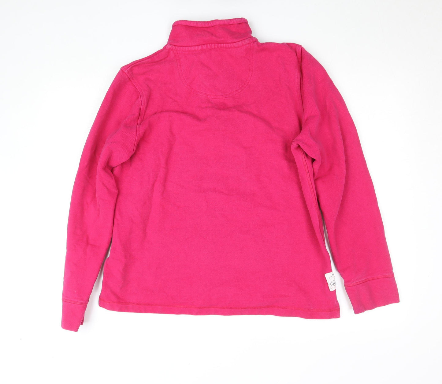 Crew Clothing Co Womens Pink 1/2 Zip Cotton Sweatshirt Size 6