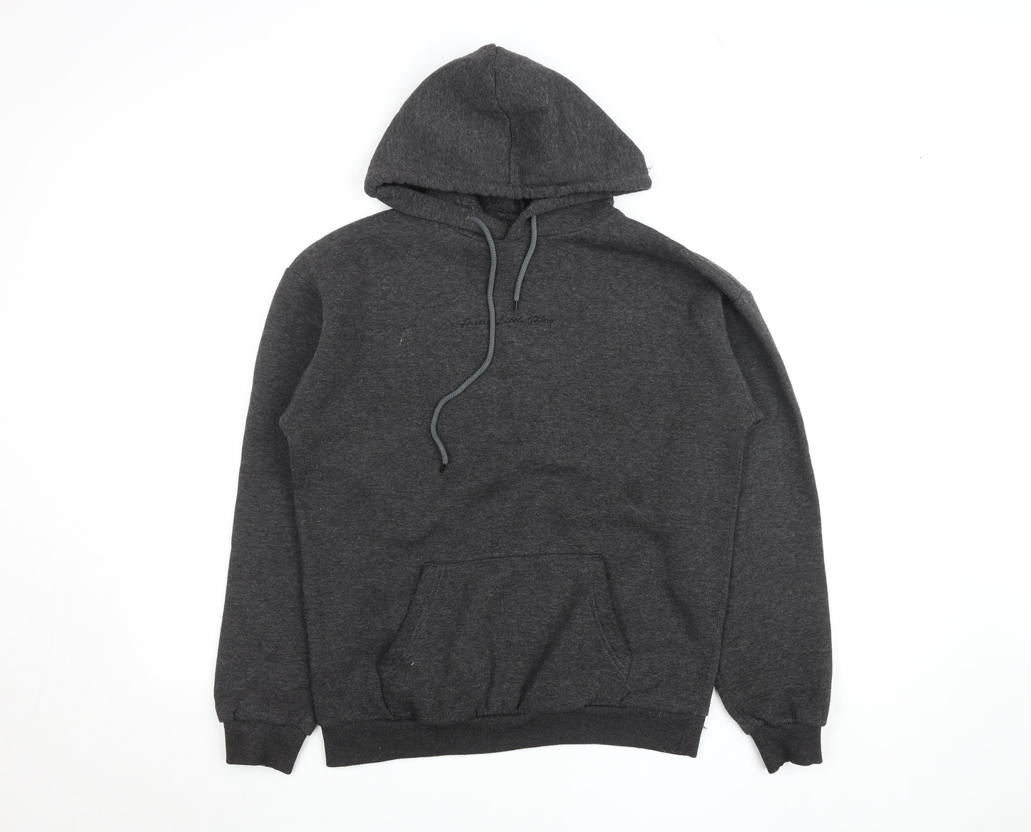 PrettyLittleThing Men's Grey Pullover Hoodie Size S Regular Fit