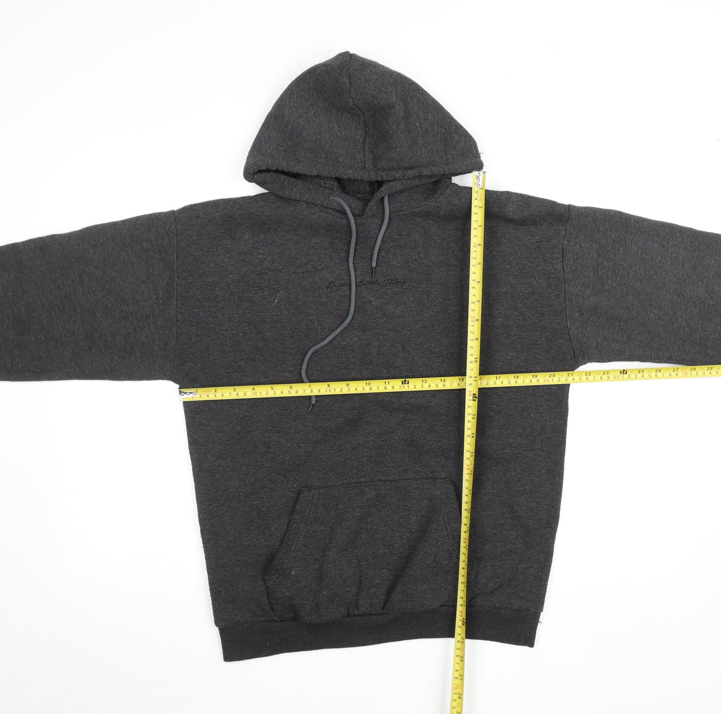 PrettyLittleThing Men's Grey Pullover Hoodie Size S Regular Fit