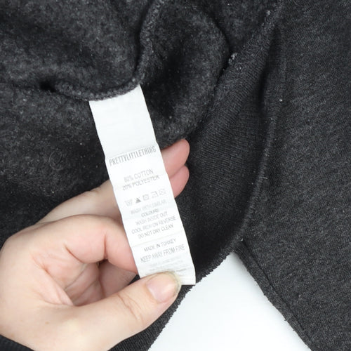 PrettyLittleThing Men's Grey Pullover Hoodie Size S Regular Fit