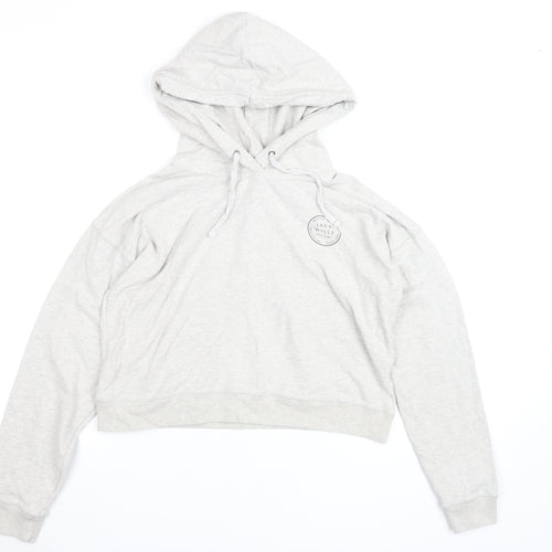 Jack Wills Womens Grey Size 6 Pullover Hoodie Sweatshirt