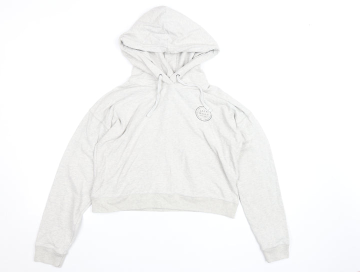 Jack Wills Womens Grey Size 6 Pullover Hoodie Sweatshirt