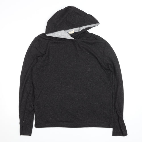 Marks and Spencer Men's Charcoal Grey Pullover Hoodie Size M