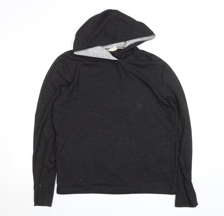 Marks and Spencer Men's Charcoal Grey Pullover Hoodie Size M