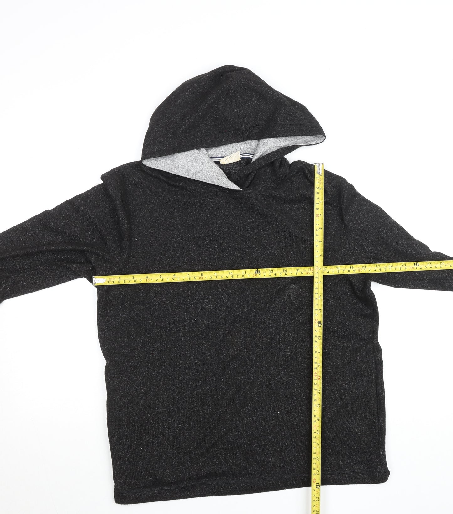 Marks and Spencer Men's Charcoal Grey Pullover Hoodie Size M