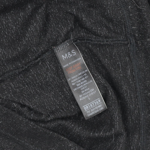 Marks and Spencer Men's Charcoal Grey Pullover Hoodie Size M
