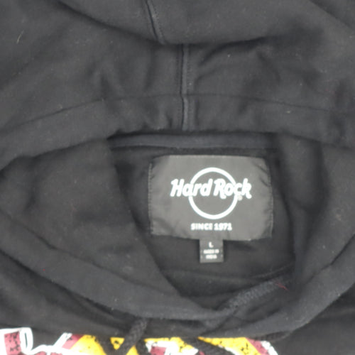 Hard Rock Mens Black L Pullover Hoodie Mallorca Logo Sweatshirt