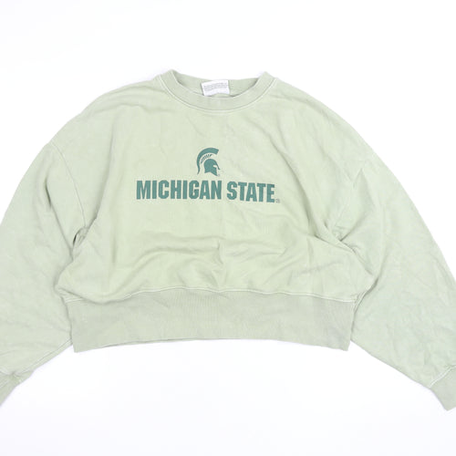 MSU Michigan State Women’s Green Crew Neck Pullover Sweatshirt XS