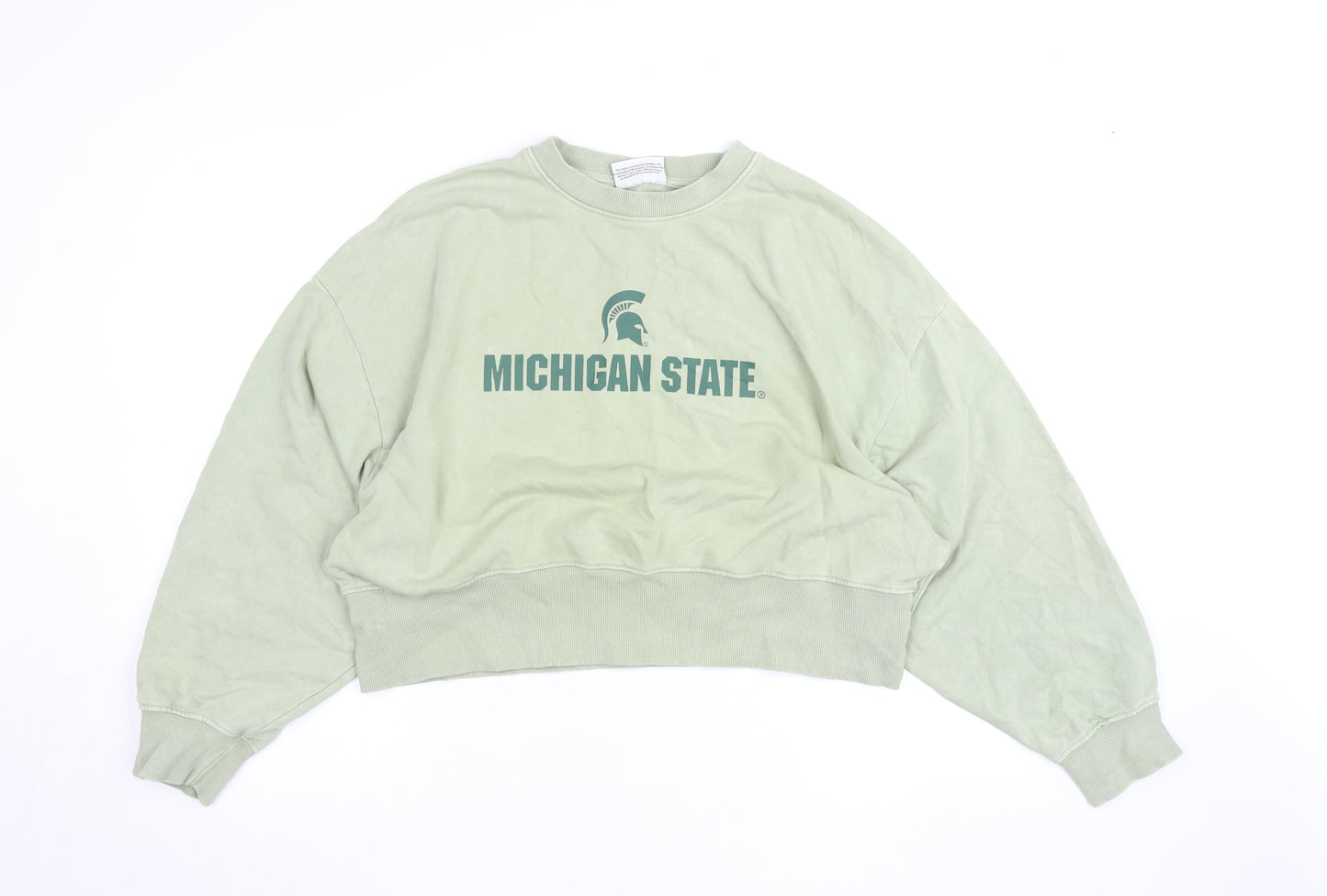 MSU Michigan State Women’s Green Crew Neck Pullover Sweatshirt XS