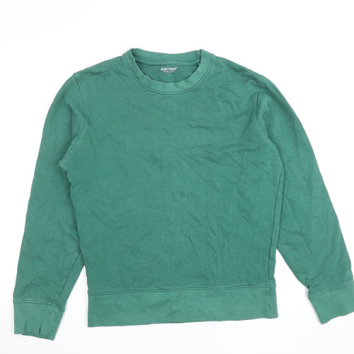 John Lewis ANYDAY Green Cotton Crew Neck Sweatshirt Women’s Small
