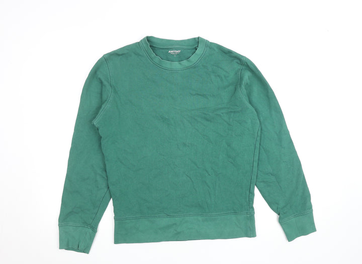 John Lewis ANYDAY Green Cotton Crew Neck Sweatshirt Women’s Small