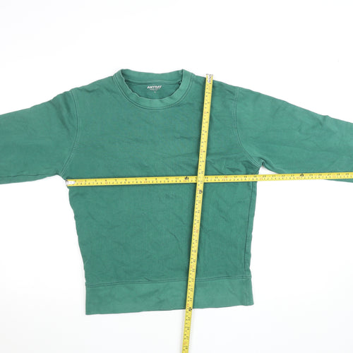 John Lewis ANYDAY Green Cotton Crew Neck Sweatshirt Women’s Small