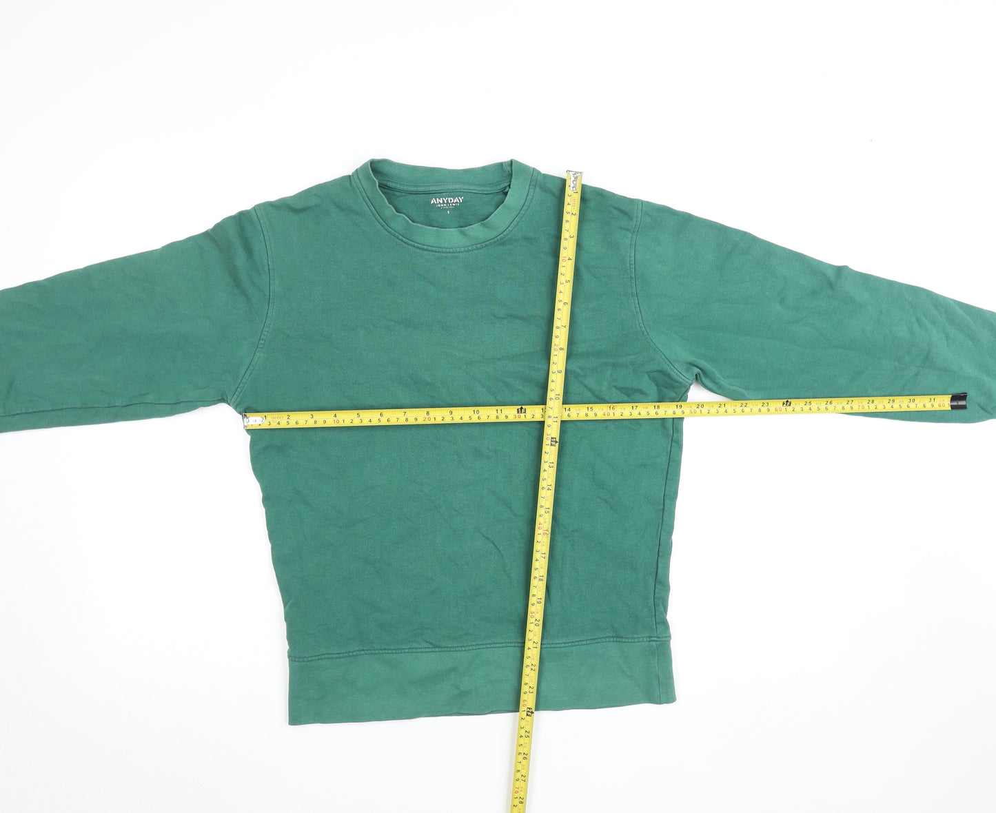 John Lewis ANYDAY Green Cotton Crew Neck Sweatshirt Women’s Small