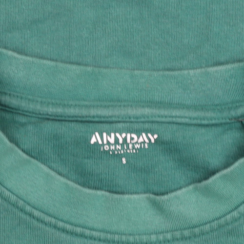 John Lewis ANYDAY Green Cotton Crew Neck Sweatshirt Women’s Small