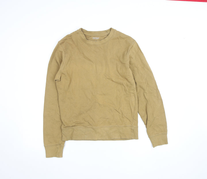 John Lewis ANYDAY Men's Beige Cotton Crew Neck Sweatshirt Size S