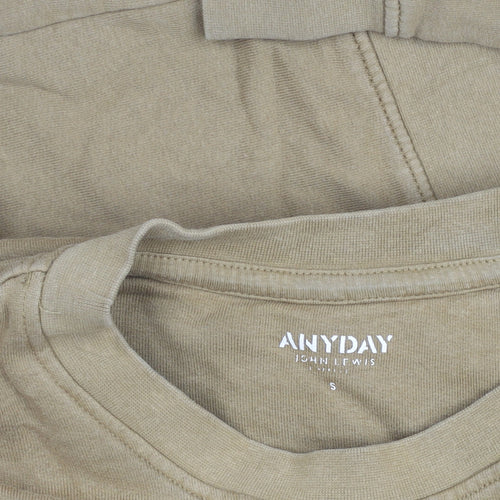 John Lewis ANYDAY Men's Beige Cotton Crew Neck Sweatshirt Size S