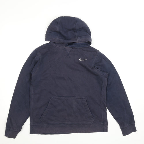 Nike Teens Blue Pullover Hoodie XL Logo Fleece Sweatshirt