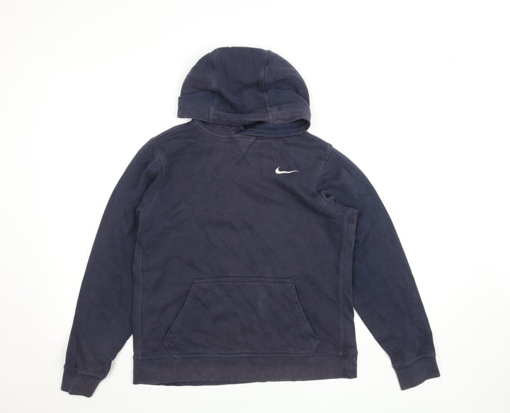 Nike Teens Blue Pullover Hoodie XL Logo Fleece Sweatshirt