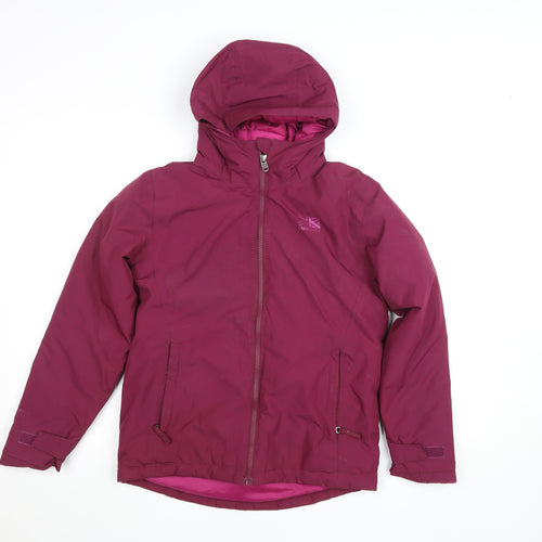 Karrimor Teens Pink Hooded Puffer Jacket Size 12 Winter Coat