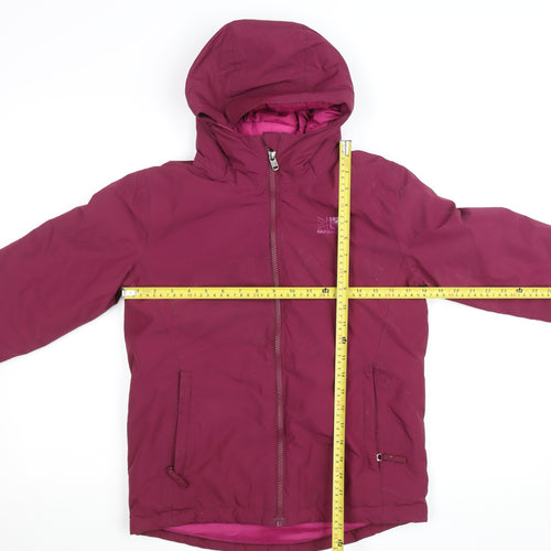 Karrimor Teens Pink Hooded Puffer Jacket Size 12 Winter Coat