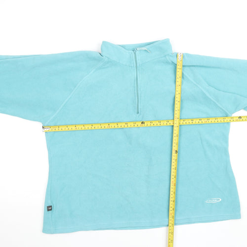 Mountainlife Women's Blue Fleece 1/2 Zip Jacket Size 16