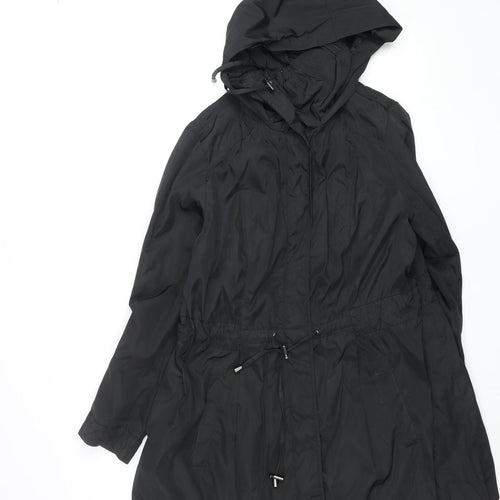Rocha John Rocha Men's Black Hooded Parka Coat Size 38 Regular Fit