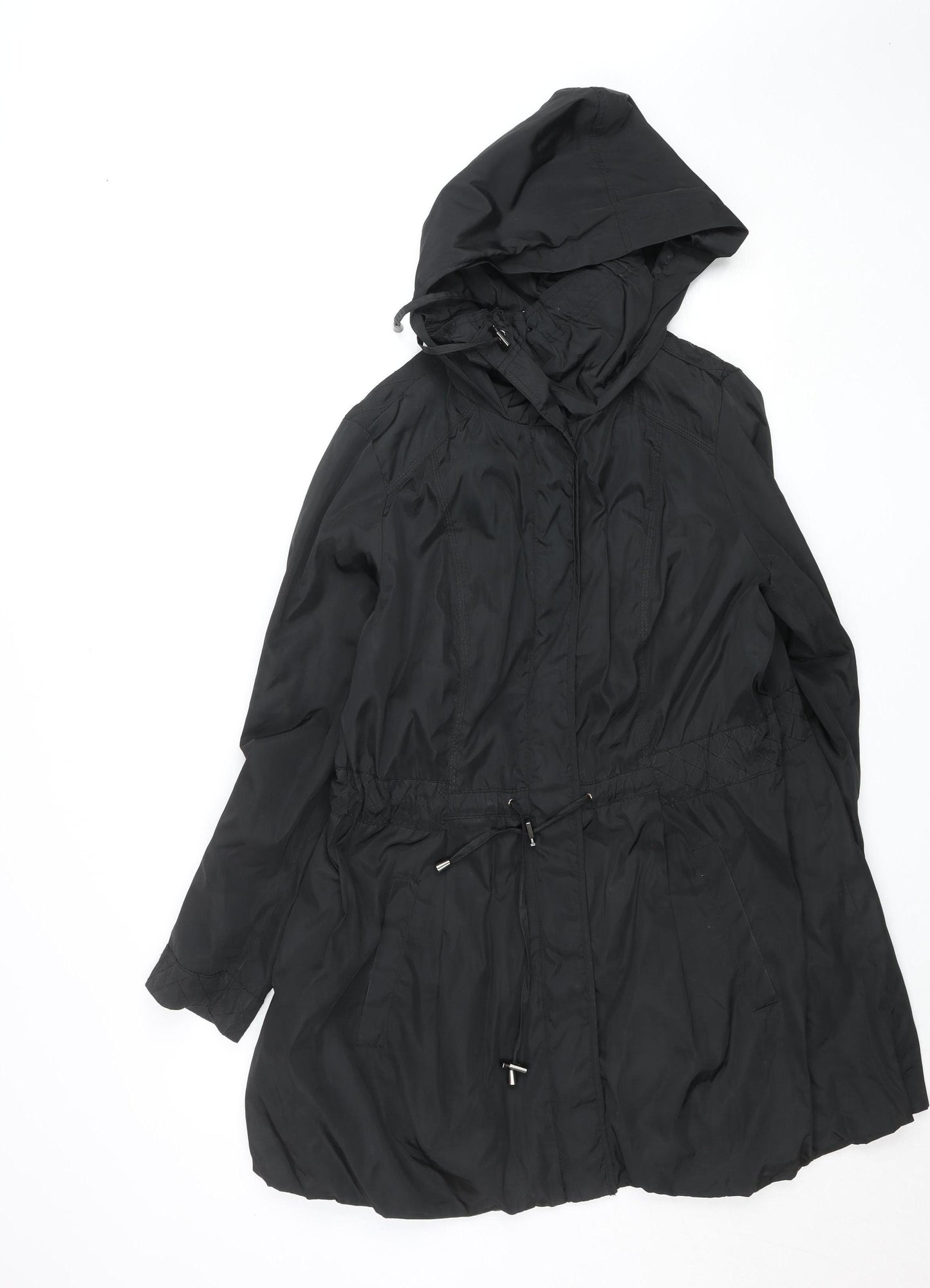 Rocha John Rocha Men's Black Hooded Parka Coat Size 38 Regular Fit