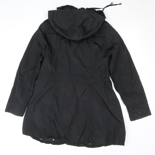 Rocha John Rocha Men's Black Hooded Parka Coat Size 38 Regular Fit
