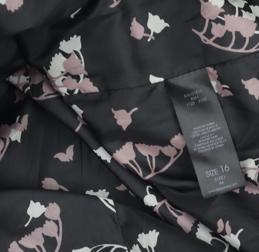 Rocha John Rocha Men's Black Hooded Parka Coat Size 38 Regular Fit