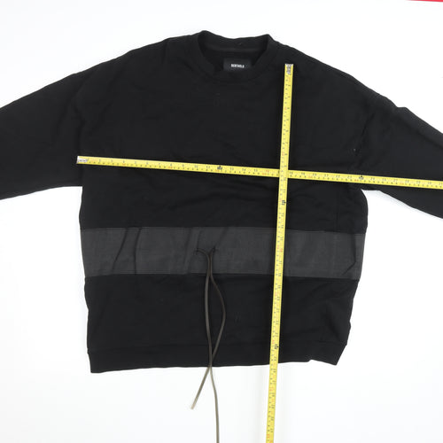 Berthold Men's Black Cotton Crew Neck Pullover Jumper L