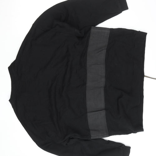 Berthold Men's Black Cotton Crew Neck Pullover Jumper L