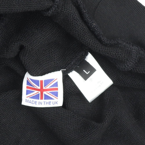 Berthold Men's Black Cotton Crew Neck Pullover Jumper L