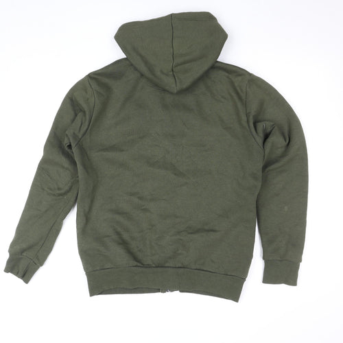 McKenzie Men's Green Full Zip Hoodie M Regular Fit Cotton Blend