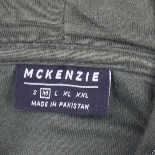 McKenzie Men's Green Full Zip Hoodie M Regular Fit Cotton Blend