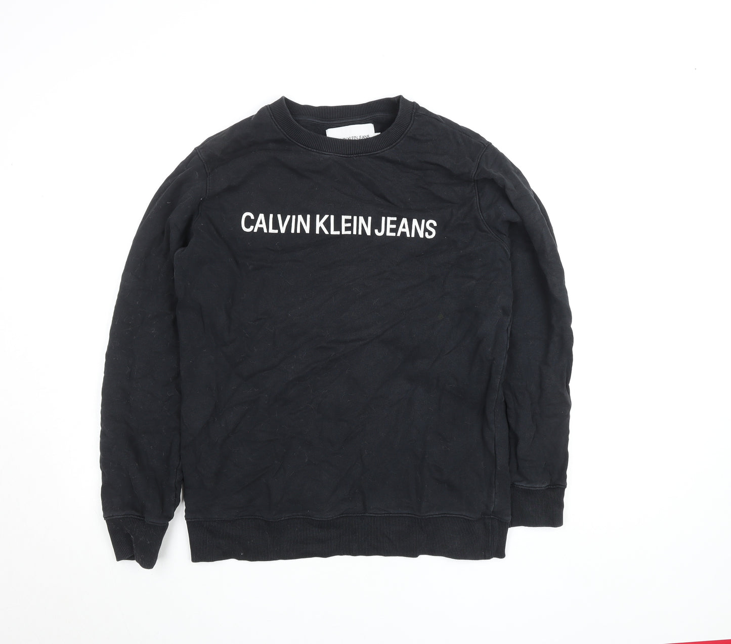 Calvin Klein Jeans Men's Black Logo Sweatshirt Size M Pullover