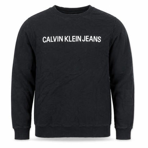 Calvin Klein Jeans Men's Black Logo Sweatshirt Size M Pullover