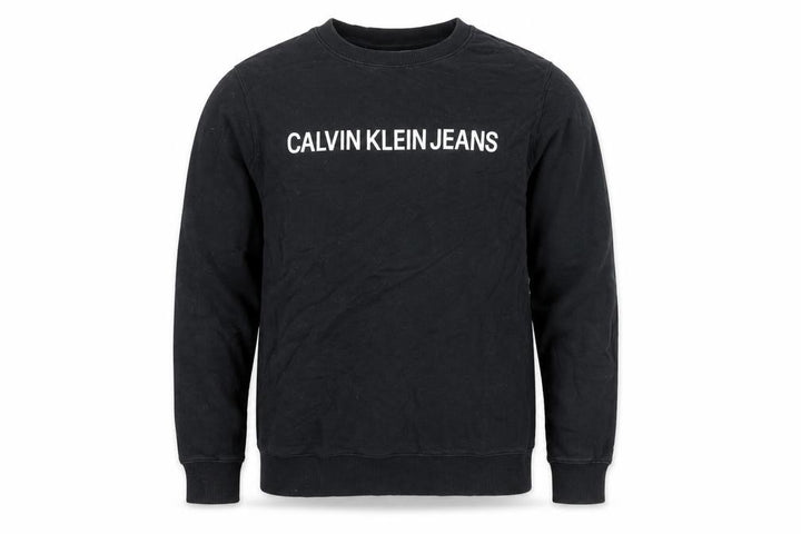 Calvin Klein Jeans Men's Black Logo Sweatshirt Size M Pullover