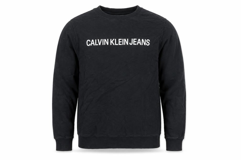 Calvin Klein Jeans Men's Black Logo Sweatshirt Size M Pullover