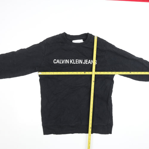 Calvin Klein Jeans Men's Black Logo Sweatshirt Size M Pullover