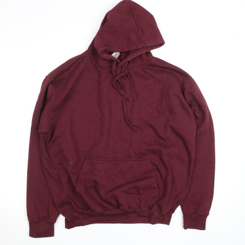 Club Classic Men's Red XL Pullover Hoodie Cotton Blend